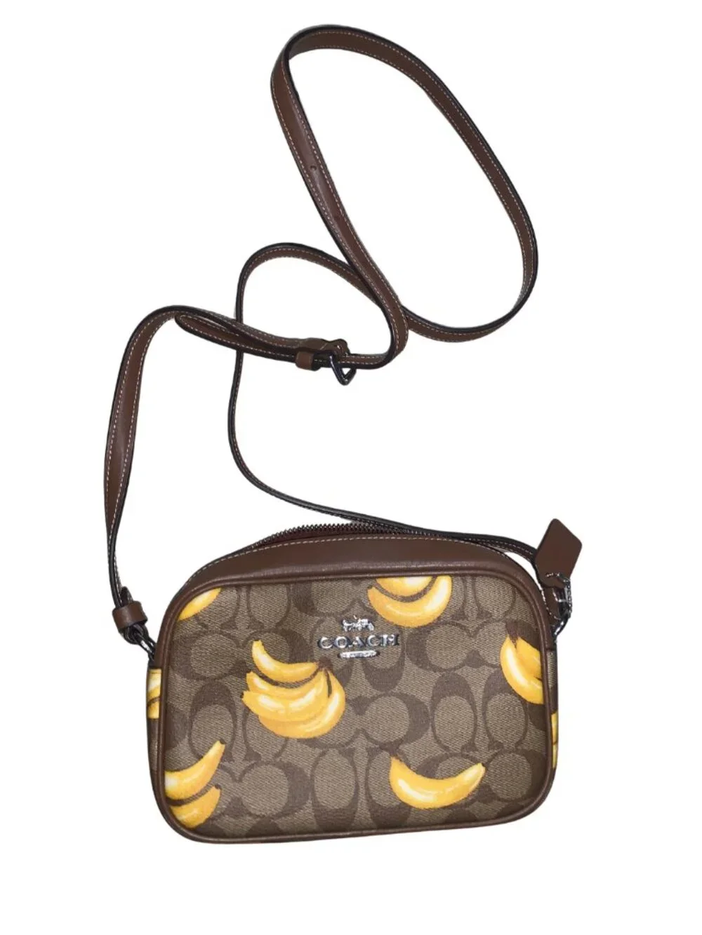 COACH Mini Jamie Camera Bag - Signature Canvas - Bananas - PreLoved - Like New